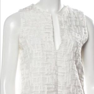 Alexis white sleeveless top with v neck